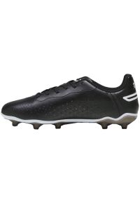 Buty piłkarskie Puma King Match FG/AG Jr 107573 01 czarne. Kolor: czarny. Materiał: materiał, mikrofibra, syntetyk. Szerokość cholewki: normalna. Sport: piłka nożna