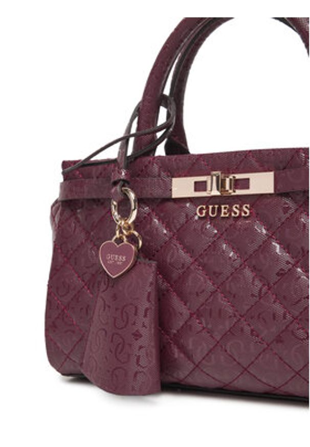 Guess Torebka Idra HWGG81 57050 Bordowy. Kolor: czerwony. Materiał: skórzane
