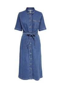 only - ONLY Sukienka jeansowa 15283308 Niebieski Loose Fit. Kolor: niebieski. Materiał: bawełna #4