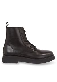 Tommy Jeans Botki Tjw Lace Up Flat Boot EN0EN02310 Czarny. Kolor: czarny