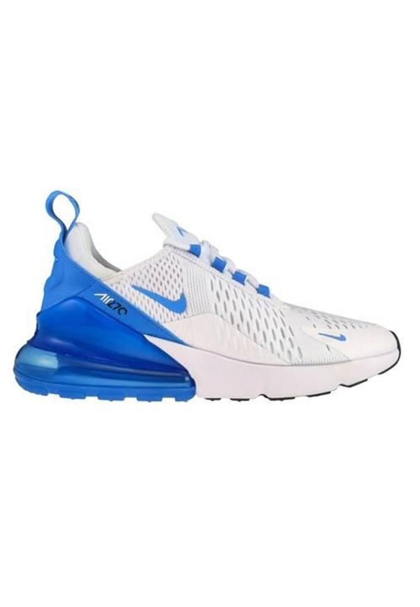 Buty do chodzenia damskie Nike Air Max 270. Zapięcie: sznurówki. Kolor: wielokolorowy, biały. Materiał: materiał, tkanina, syntetyk. Szerokość cholewki: normalna. Model: Nike Air Max. Sport: turystyka piesza