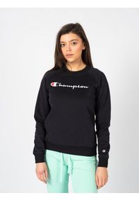 Champion - Bluza trekking damska. Kolor: czarny. Materiał: poliester, bawełna. Sport: turystyka piesza