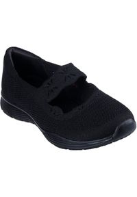 skechers - Mieszkania Skechers Seager - Cute N' Coy, Kobiety. Kolor: czarny. Materiał: materiał. Sport: fitness
