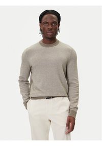 BOSS Sweter H-Hestro 50549986 Brązowy Regular Fit. Kolor: brązowy. Materiał: wełna
