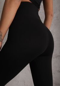 Renee - Czarne Casualowe Legginsy High Waist z Pasem Wspierającym Linię Talii Azivera. Okazja: na co dzień. Stan: podwyższony. Kolor: czarny. Styl: casual #7