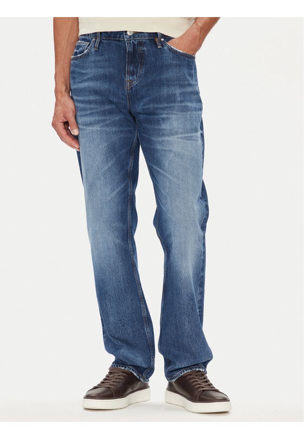 Guess Jeansy M5YAN2 D5KT3 Granatowy Regular Fit. Kolor: niebieski