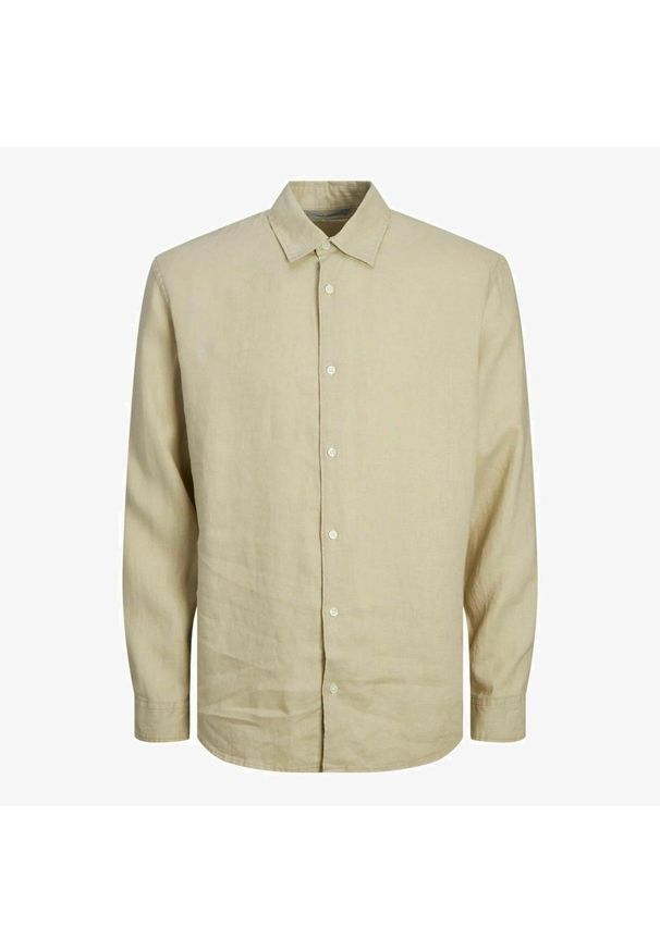 Koszula Jack & Jones Clawrence Len pola żyta. Kolor: biały. Materiał: len
