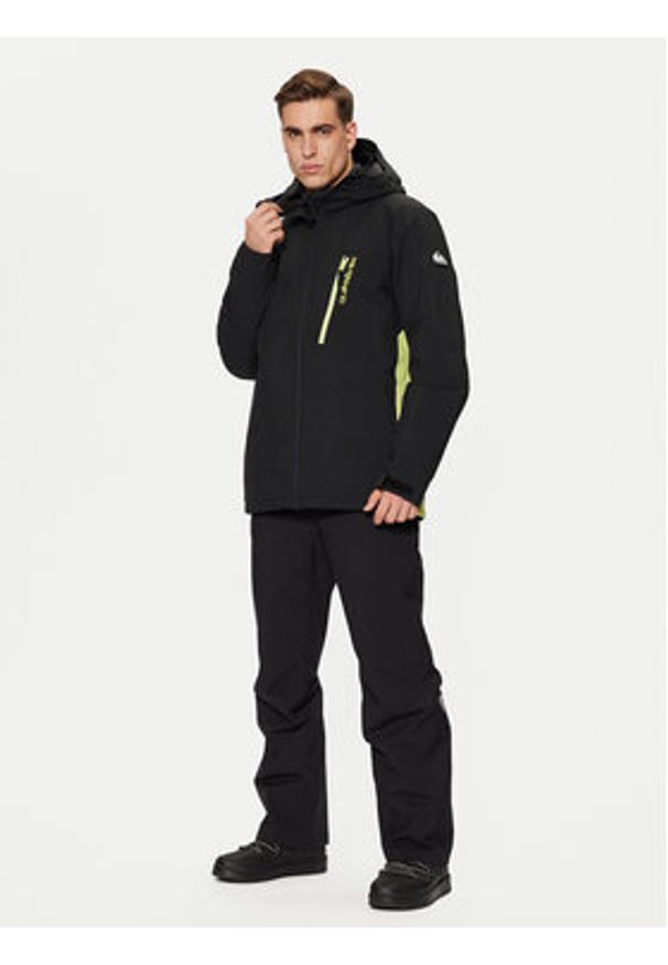 Quiksilver Kurtka narciarska Morton EQYTJ03458 Czarny Modern Fit. Kolor: czarny. Materiał: syntetyk. Sport: narciarstwo
