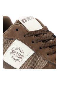 Big-Star - Sneakersy męskie Big Star, tekstylna cholewka wzmocnienia ze skóry ekologicznej sznurowany fason amortyzująca gruba podeszwa, brązowe, TT174353. Okazja: na spacer, na co dzień. Zapięcie: sznurówki. Kolor: brązowy. Materiał: skóra ekologiczna. Szerokość cholewki: normalna. Sport: turystyka piesza #5