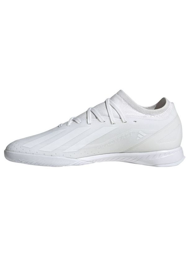 Adidas - Buty piłkarskie adidas X Crazyfast.3 In M ID9342 białe. Zapięcie: sznurówki. Kolor: biały. Materiał: syntetyk, guma. Sport: piłka nożna