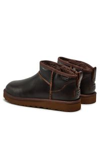 Ugg Śniegowce W Classic Ultra Mini Lthr Regen 1163490 Brązowy. Kolor: brązowy. Materiał: skóra #4