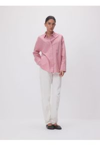 Reserved - Koszula z bawełny oxford - czerwony. Kolor: czerwony. Materiał: bawełna #1