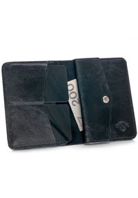 Solier - Skórzany cienki portfel męski z bilonówką SOLIER SW15 SLIM czarny. Kolor: czarny. Materiał: skóra #1