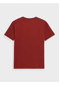 outhorn - T-shirt z nadrukiem męski - czerwony. Okazja: na co dzień. Kolor: czerwony. Materiał: bawełna, jersey. Wzór: nadruk. Styl: casual #9