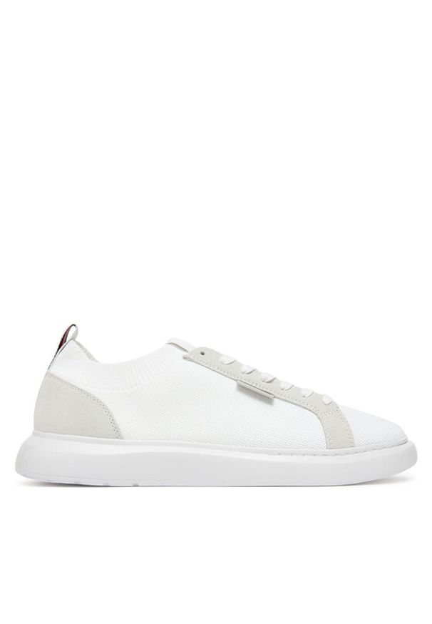 TOMMY HILFIGER - Tommy Hilfiger Sneakersy Light Cupsole Knit Seasonal FM0FM05403 Biały. Kolor: biały. Materiał: materiał