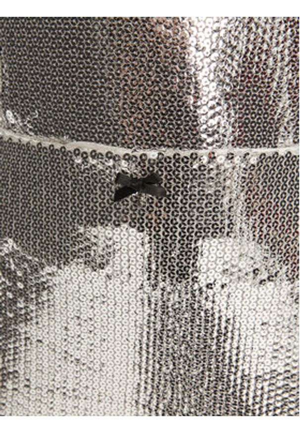 ROTATE Spódnica mini 1132072293 Srebrny Regular Fit. Kolor: srebrny. Materiał: syntetyk