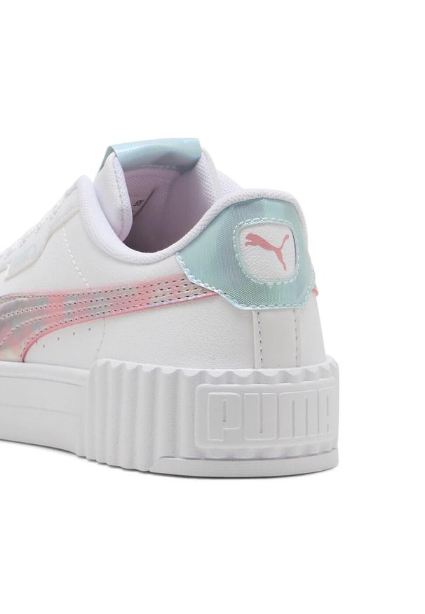 Puma - Młodzieżowe sneakersy Carina 3.0 Space Belle PUMA White Pinkscape Pink. Kolor: różowy, biały, wielokolorowy. Sport: turystyka piesza, tenis