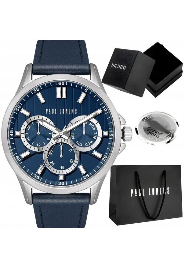 Zegarek męski Paul Lorens SHARK-6F1 Z GRAWEREM