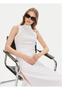 Samsoe & Samsoe - Samsøe Samsøe Sukienka letnia Sahira F24100120 Biały Slim Fit. Kolor: biały. Materiał: bawełna. Sezon: lato #4