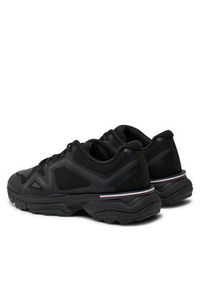 TOMMY HILFIGER - Tommy Hilfiger Sneakersy M Runner Tech Knit Lth Mix FM0FM05344 Czarny. Kolor: czarny. Materiał: materiał #5
