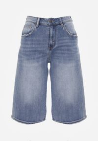Born2be - Niebieskie Jeansowe Szorty Casual o Kroju Typu Bermudy z Bawełną Pheradia. Okazja: na co dzień. Kolor: niebieski. Materiał: jeans, bawełna. Długość: krótkie. Sezon: lato. Styl: casual #7