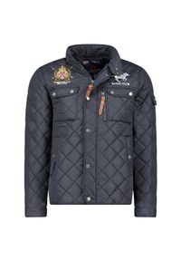 Kurtka męska Geographical Norway BELIFICIO MEN 001 NAVY (WY4492H/GN-MARINE). Kolor: niebieski. Materiał: poliester, materiał. Sezon: jesień. Sport: turystyka piesza #1