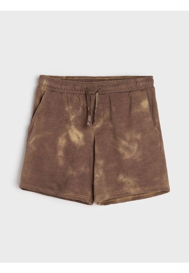 Sinsay - Luźne szorty wiązane w talii - brązowy. Kolor: brązowy