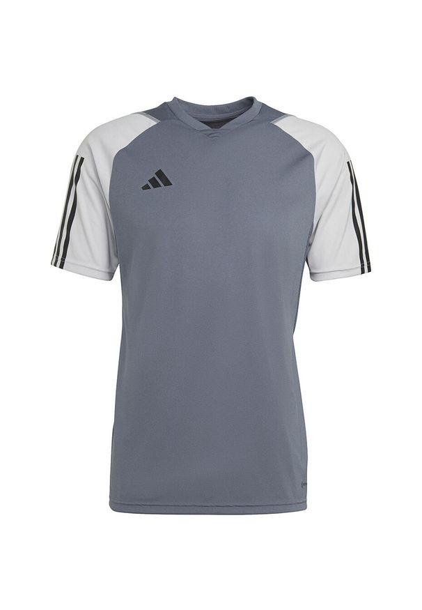 Koszulka piłkarska męska Adidas Tiro 23 Competition Jersey. Kolor: szary. Materiał: jersey. Sport: piłka nożna