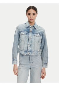 Calvin Klein Jeans Kurtka jeansowa 90s LV047C791G Niebieski Relaxed Fit. Kolor: niebieski. Materiał: bawełna