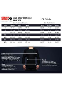 GORILLA WEAR - Milo Opuszczany pachwinowy otwórTop bez rękawów - Czarny. Kolor: czarny. Długość rękawa: bez rękawów. Styl: sportowy