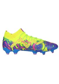 Buty piłkarskie Puma Future Ultimate Energy Ultra FG/MG M 107546-01 wielokolorowe. Zapięcie: sznurówki. Kolor: wielokolorowy. Materiał: dzianina, syntetyk. Szerokość cholewki: normalna. Sport: piłka nożna