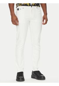 Versace Jeans Couture Jeansy 78GAB5D0 Biały Slim Fit. Kolor: biały