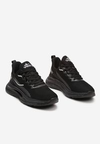 Born2be - Czarne Płaskie Buty Sportowe Sneakersy ze Sznurowaniem Baxia. Okazja: na co dzień. Kolor: czarny. Materiał: jeans #3