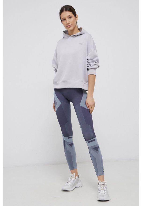 adidas Performance - Legginsy. Kolor: niebieski. Materiał: dzianina. Sport: fitness