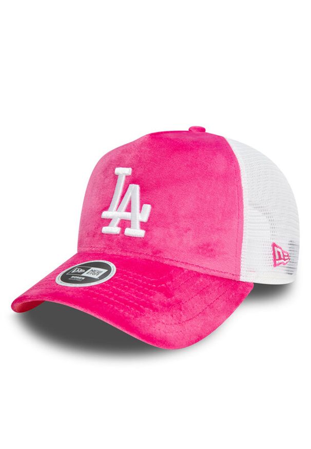 New Era Czapka z daszkiem Wmns Velour Trucker La Dodgers 60503425 Różowy. Kolor: różowy. Materiał: materiał