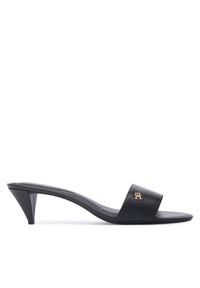 TOMMY HILFIGER - Tommy Hilfiger Klapki Th Mid Mule FW0FW09508 Czarny. Kolor: czarny. Materiał: skóra #1