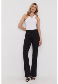 Morgan jeansy damskie kolor czarny high waist. Stan: podwyższony. Kolor: czarny #4