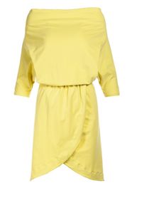 Renee - Jasnożółta Sukienka Aquaneh. Kolor: żółty. Typ sukienki: dopasowane, proste. Długość: mini #5