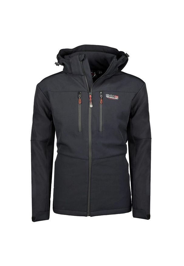 Geographical Norway Softshell TIMMEX DB Navy, kurtka męska granatowa.. Kolor: niebieski. Materiał: poliester, elastan. Sezon: jesień. Sport: turystyka piesza