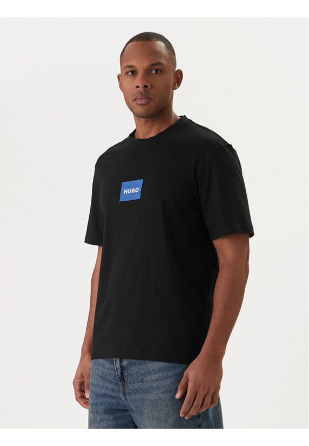 Hugo - HUGO T-Shirt Nayonix 50554382 Czarny Regular Fit. Kolor: czarny. Materiał: bawełna