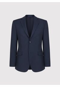 Pako Lorente - PAKO LORENTE – Granatowa wełniana marynarka garniturowa. Kolor: niebieski. Materiał: wełna #3
