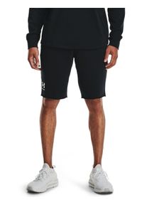 Under Armour Szorty sportowe Ua Rival Terry 1361631 Czarny Regular Fit. Kolor: czarny. Materiał: bawełna. Styl: sportowy