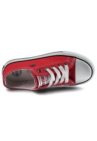 Big-Star - Czerwone Trampki Big Star Dziecięce Wygodne Buty. Kolor: czerwony. Materiał: jeans, guma, materiał. Szerokość cholewki: normalna. Wzór: aplikacja #8