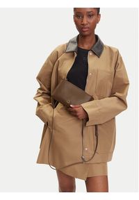 Pinko - PINKO Torebka Flat Horizontal Mini PE 25 PCPL 104277 A0F1 Khaki. Kolor: brązowy. Materiał: skórzane #4