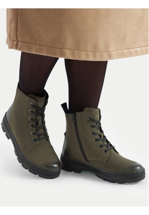 Lasocki Botki WI23-PUSZAN-25 Khaki. Kolor: brązowy. Materiał: skóra