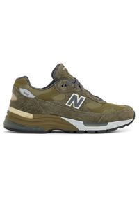 Buty unisex New Balance U992GL - zielone. Kolor: zielony. Materiał: zamsz, guma, materiał, syntetyk. Szerokość cholewki: normalna #1