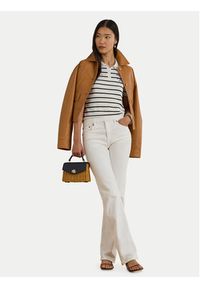 Lauren Ralph Lauren - LAUREN RALPH LAUREN Polo 200P03506001 Biały Slim Fit. Typ kołnierza: polo. Kolor: biały. Materiał: bawełna #4