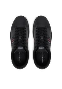 TOMMY HILFIGER - Tommy Hilfiger Sneakersy Modern Cupsole Stripes Lth FM0FM05406 Czarny. Kolor: czarny. Materiał: skóra #3