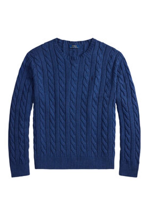 Polo Ralph Lauren Sweter 710775885532 Granatowy Regular Fit. Typ kołnierza: polo. Kolor: niebieski. Materiał: bawełna