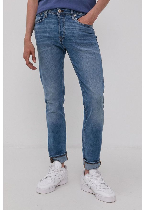 Jack & Jones - Jeansy Tim. Kolor: niebieski
